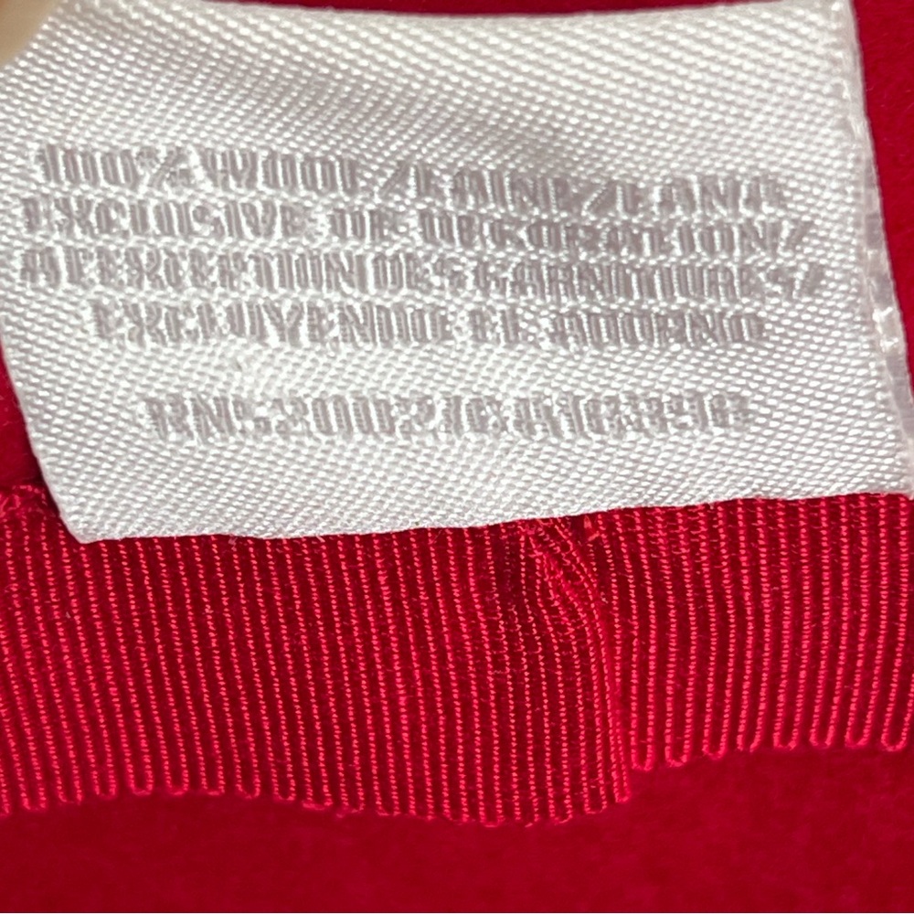 Liz Claiborne Red 100% Wool Felt Cloche Hat w/ Black Ribbon and Flower Trim - Picture 6 of 7